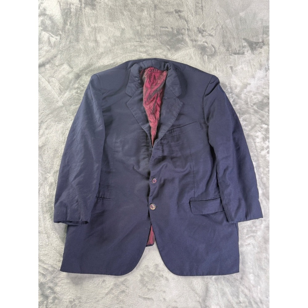 Brioni Blazer Jacket Palatino Mens Size 50 Blue Single Back Vent Wool